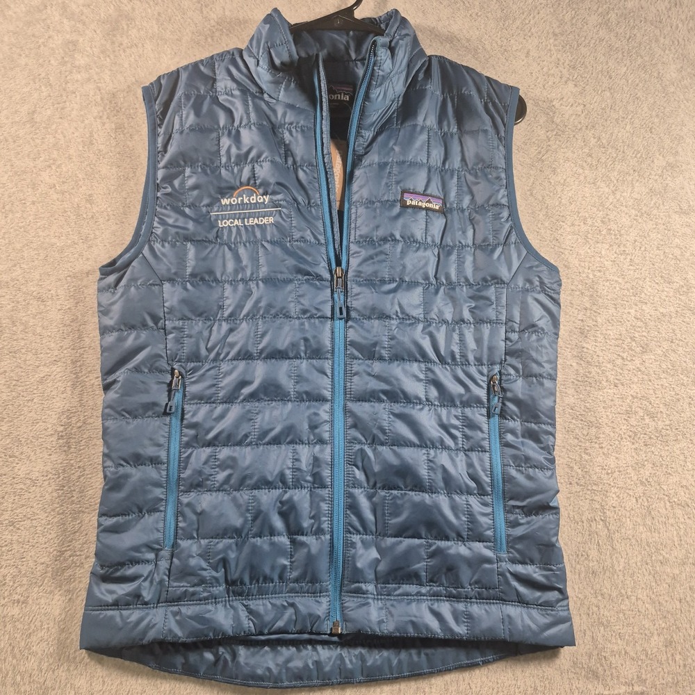 Patagonia Nano Puff Men's Vest - Size XS - Big Sur Blue Logo